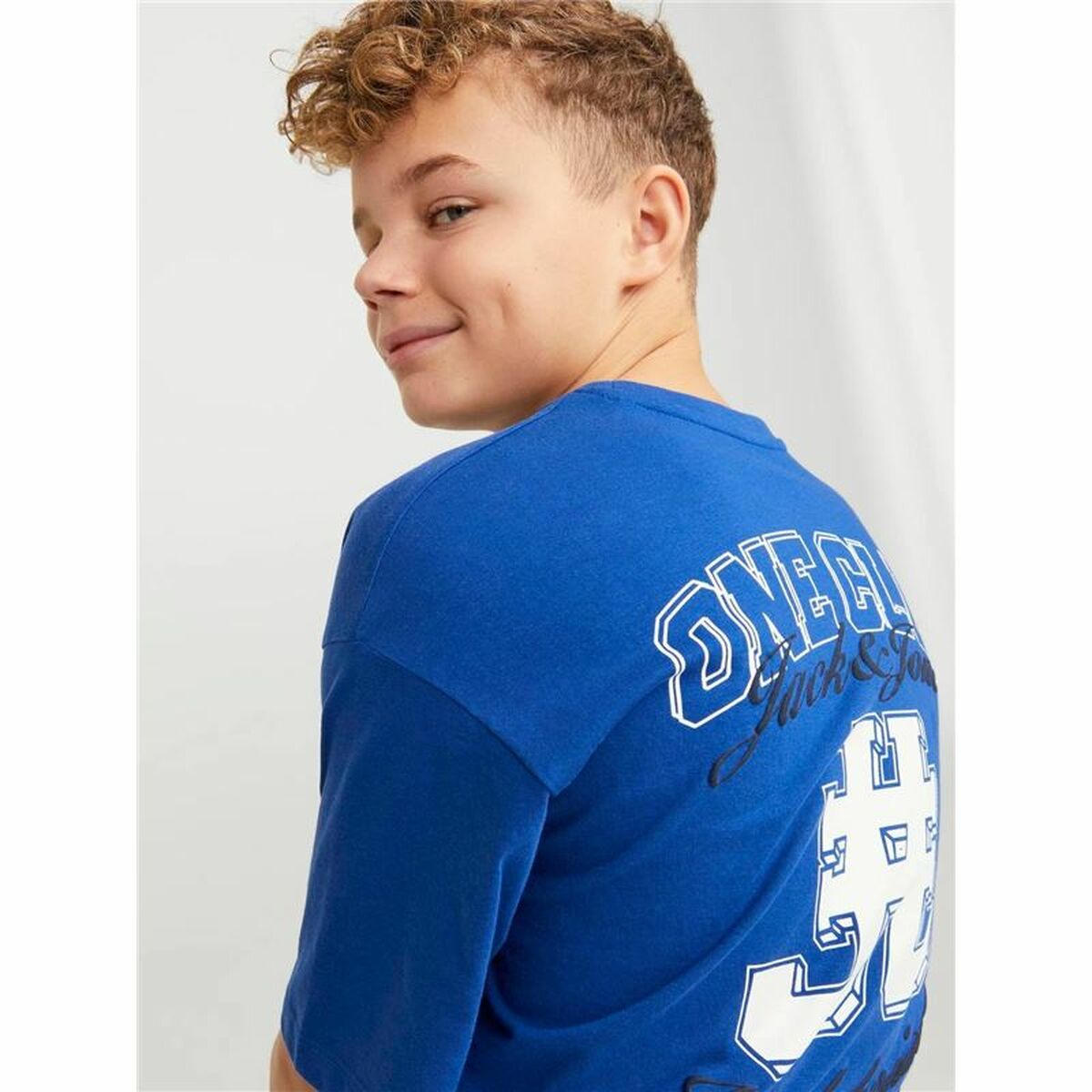 Barn T-shirt med kortärm Jack & Jones Jorcole Back Print Mörkblå - 2