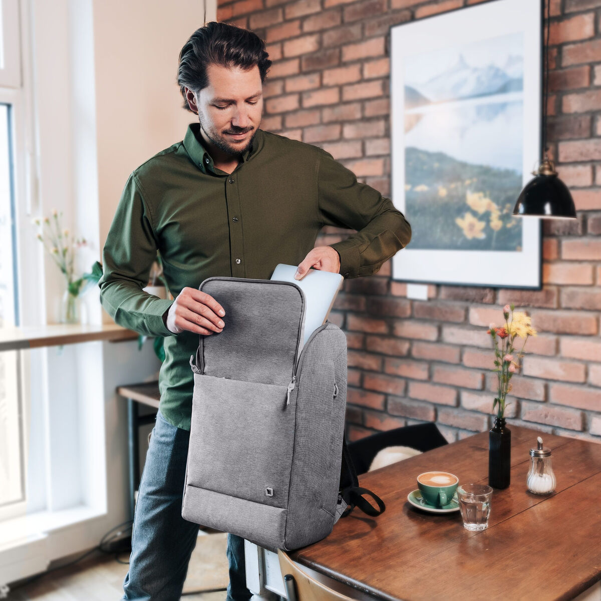 Laptopryggsäck Dicota D31876-RPET Grå - 8