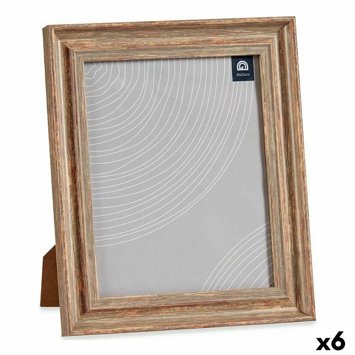 Fotoram Gift Decor Brun Koppar Trä Glas polystyren Plast (6 antal) - 3