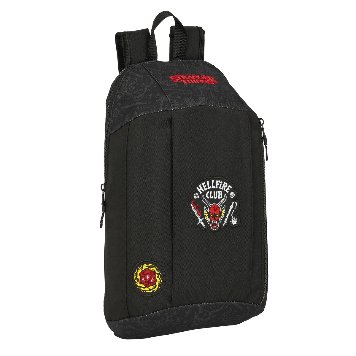 Vandringsryggsäck Stranger Things Svart 22 x 39 x 10 cm