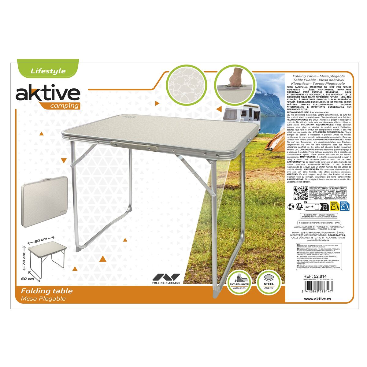 Fällbord Aktive 80 x 70 x 60 cm - 2