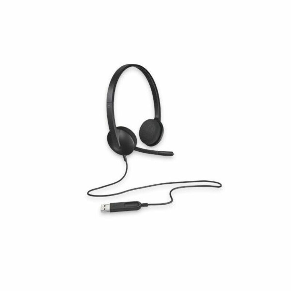 Hörlurar med Mikrofon Logitech H340 USB 1,8 m Svart - 7