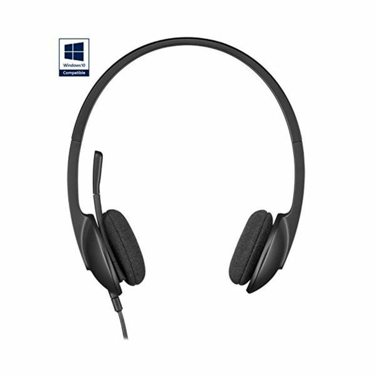 Hörlurar med Mikrofon Logitech H340 USB 1,8 m Svart - 2