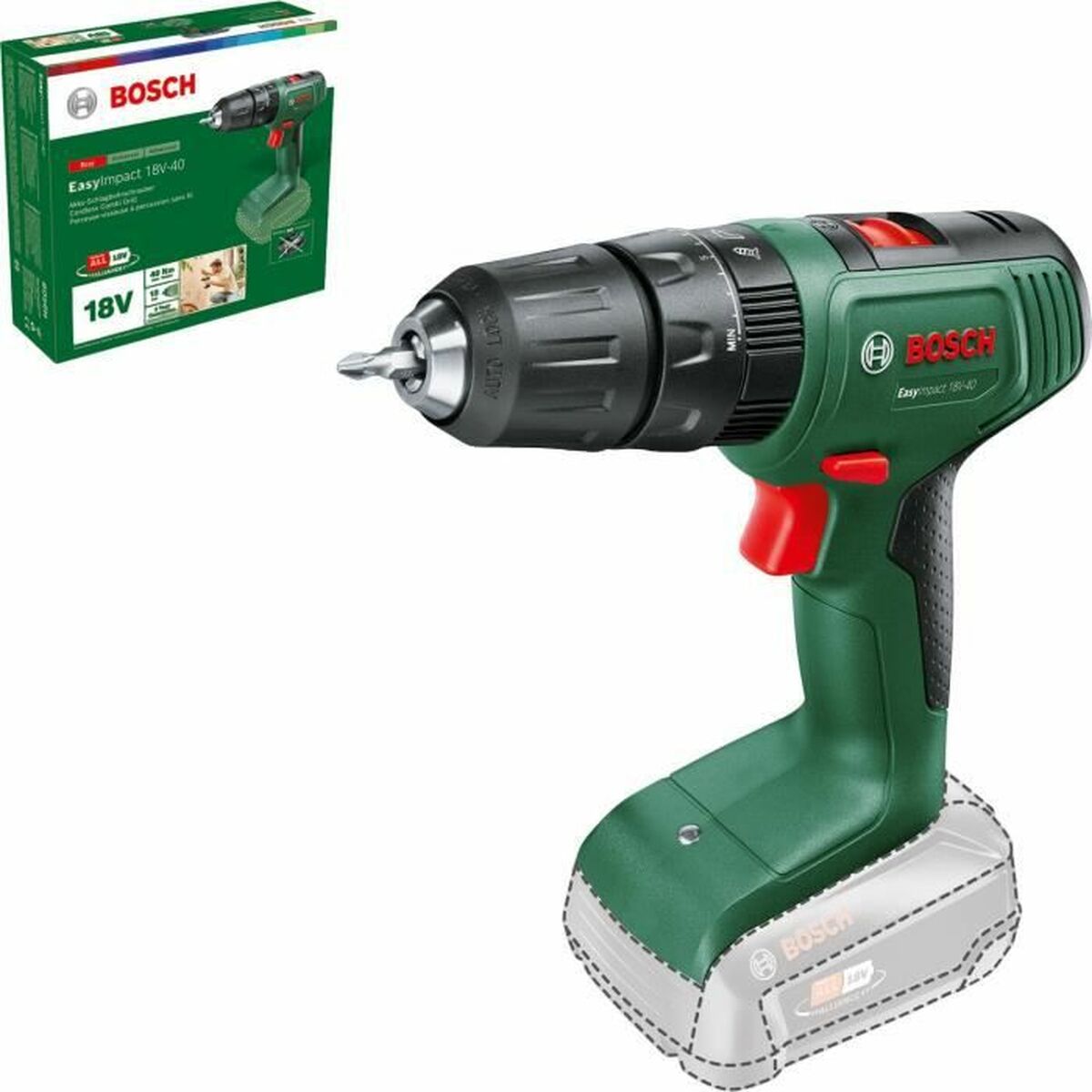 Borr/skruvdragare BOSCH EasyImpact 18v40 18 V - 3