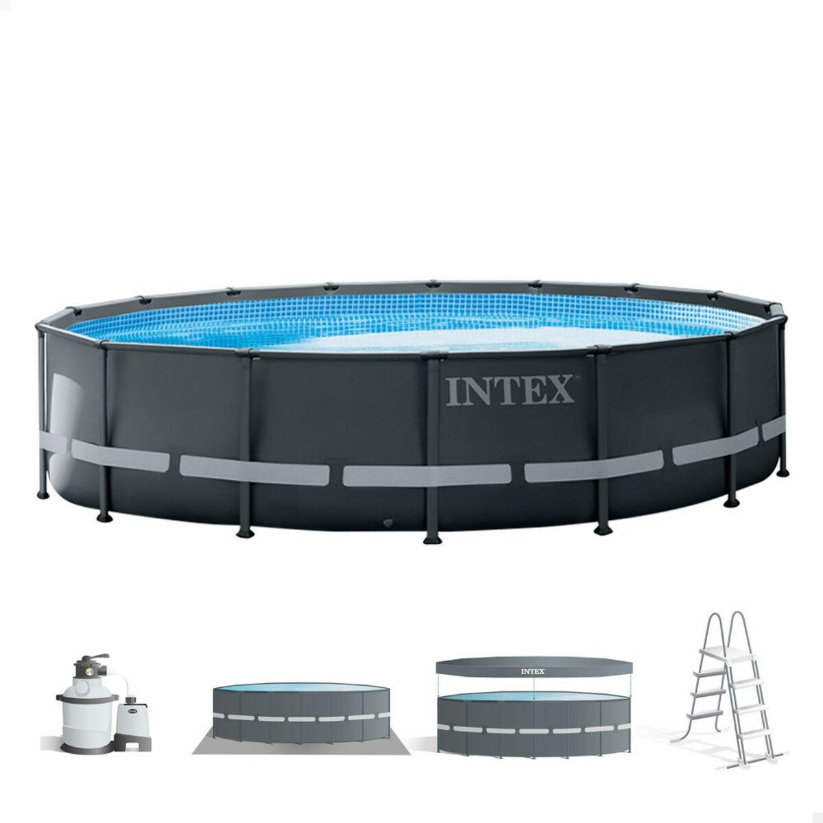 flyttbar pool Intex 488 x 122 x 488 cm