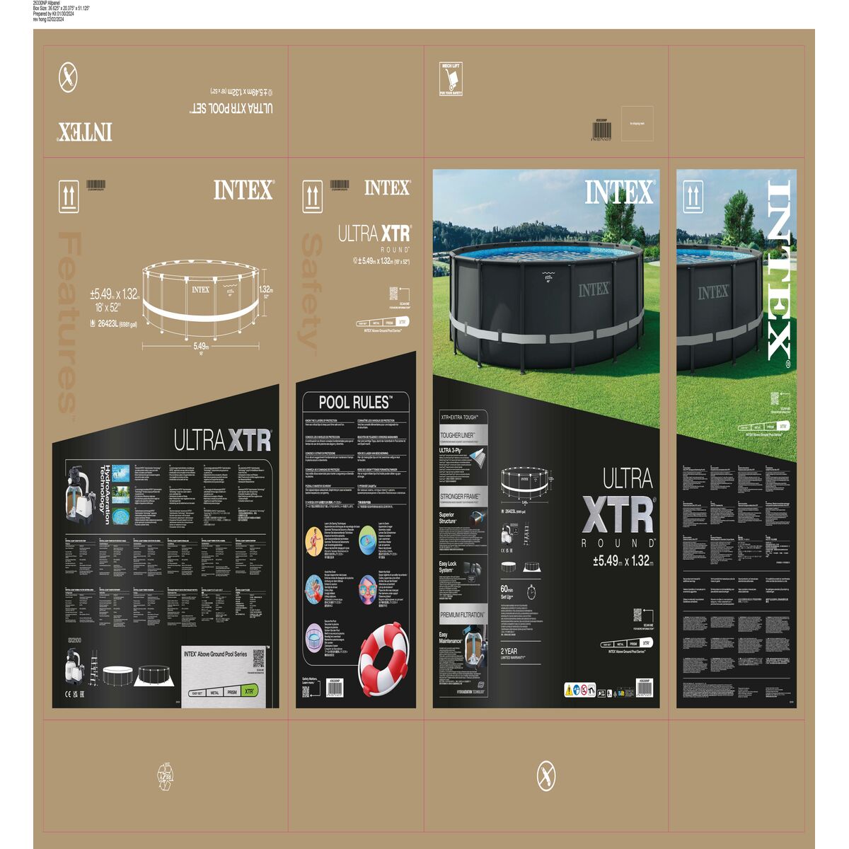 flyttbar pool Intex 549 x 132 x 549 cm - 19