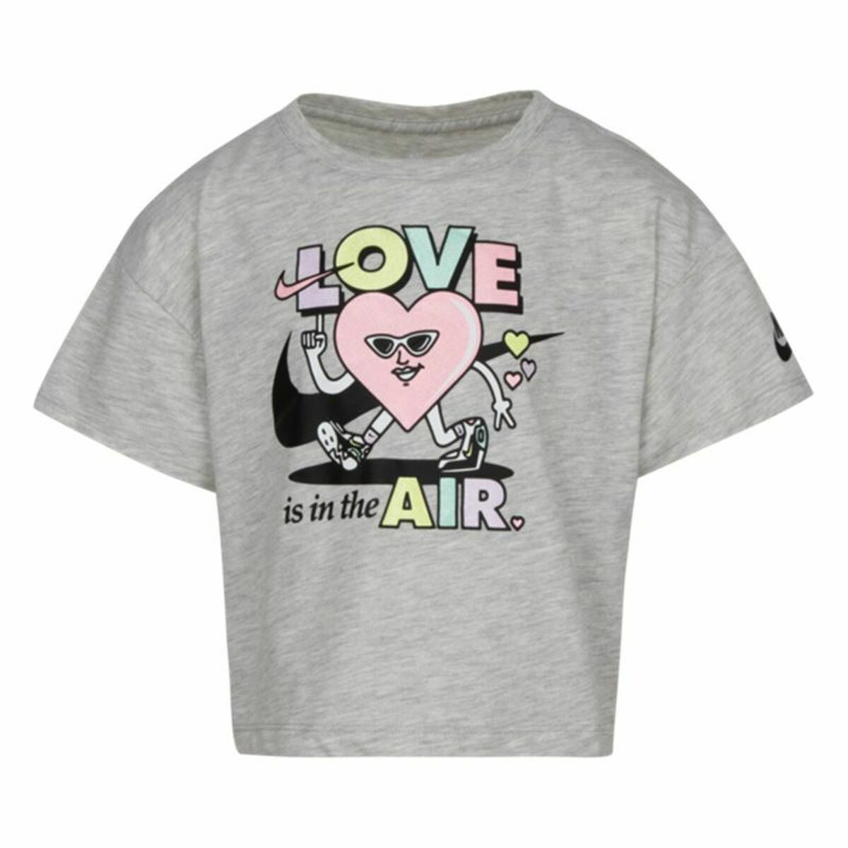 Barn T-shirt med kortärm Nike Knit  Grå - 2