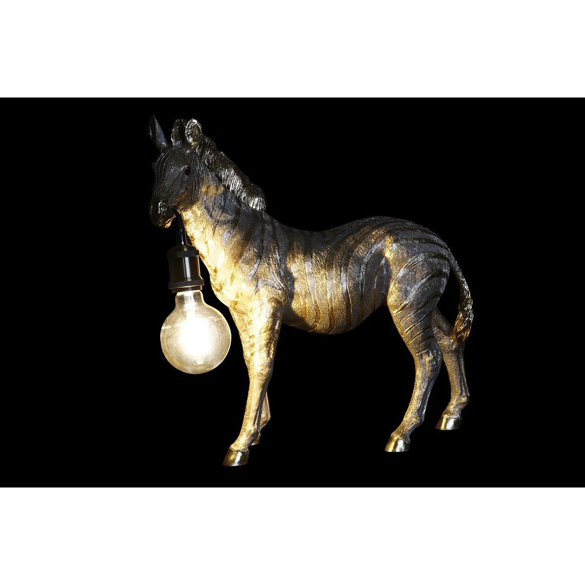 Bordslampa DKD Home Decor Zebra Gyllene 220 V 50 W Modern (55 x 22 x 51 cm) - 11