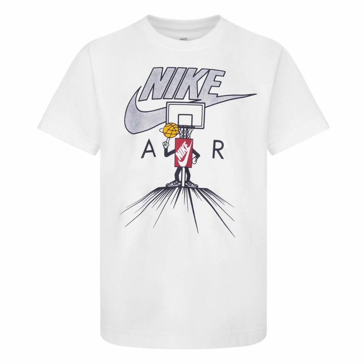 Barn T-shirt med kortärm Nike Icons Of Play Vit