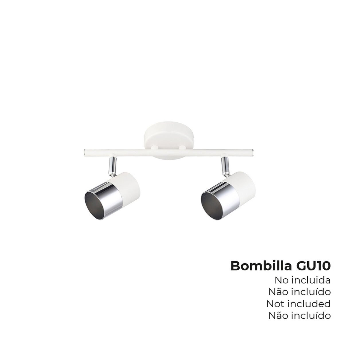 Spotlight EDM 32012 moon 50 W GU10 30 x 7,6 x 15,2 cm Vit - 3