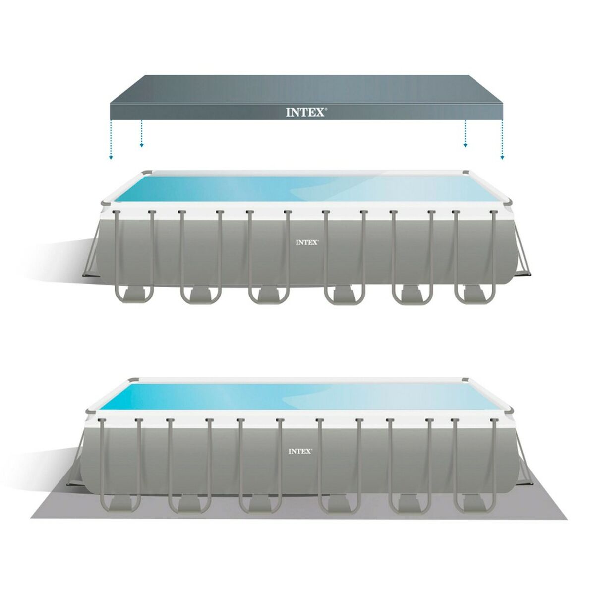 flyttbar pool Intex 732 x 132 x 366 cm - 17