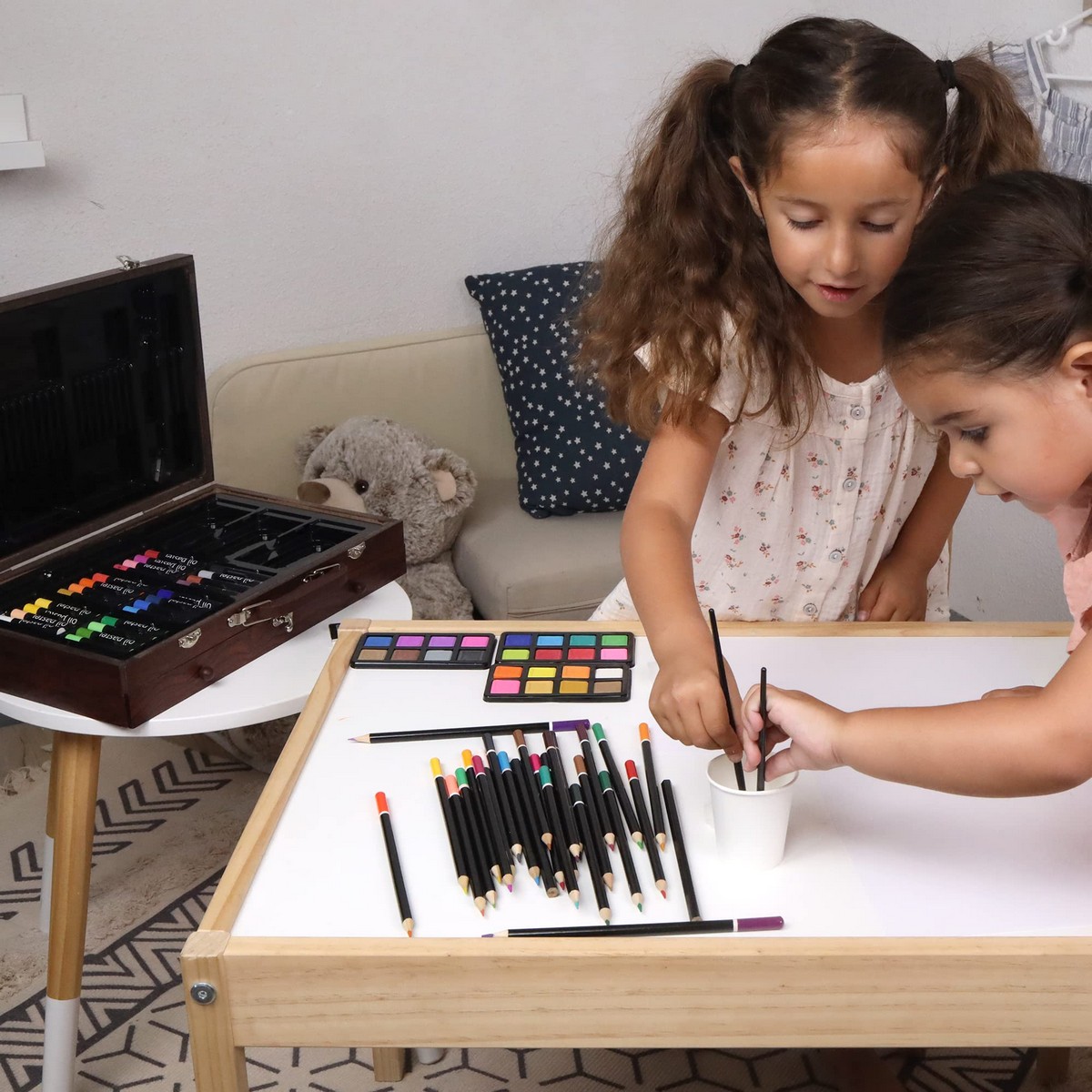 Målarset MGM Artist's Hand Portfölj Trä 140 Delar - 6
