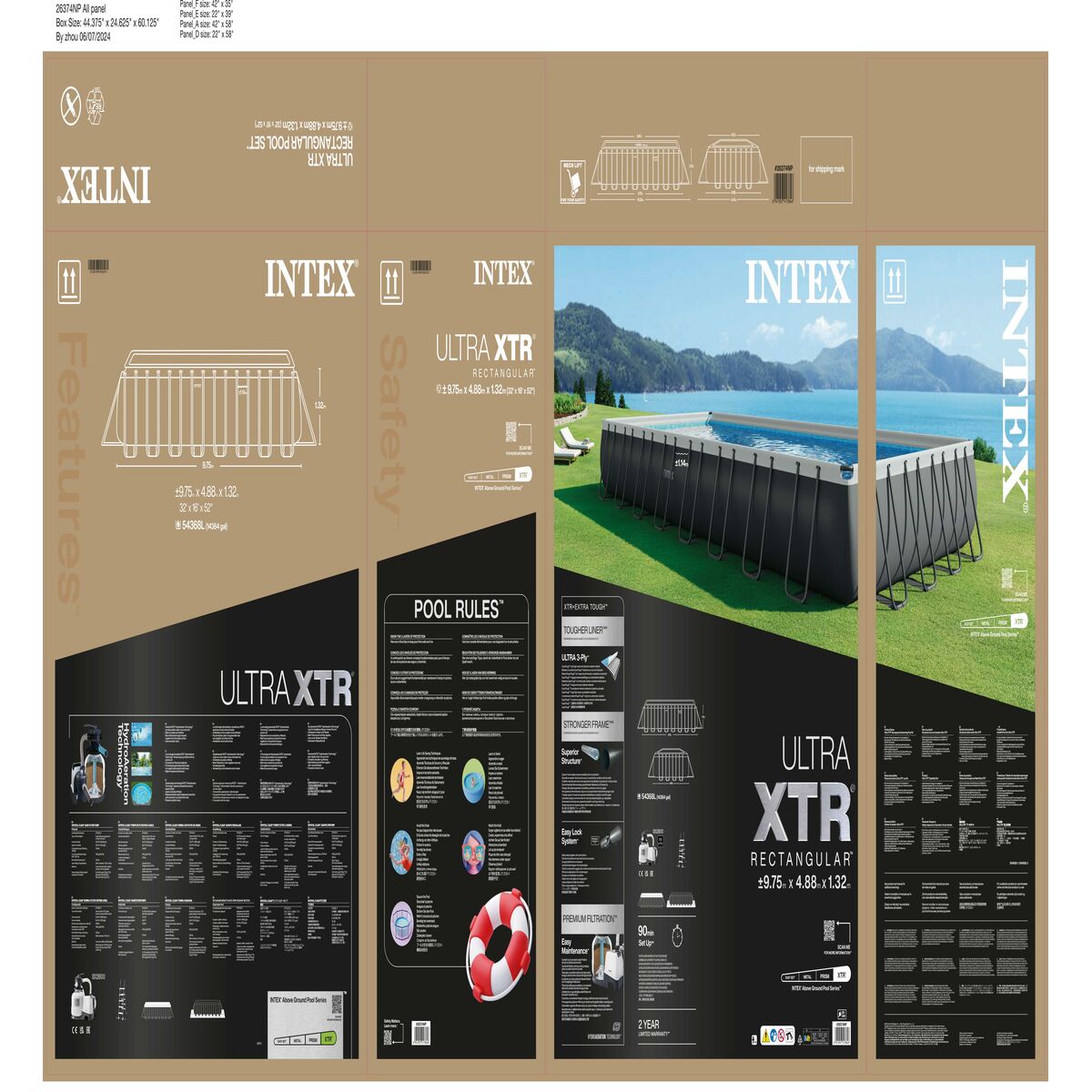 flyttbar pool Intex 26374 975 x 132 x 488 cm - 19
