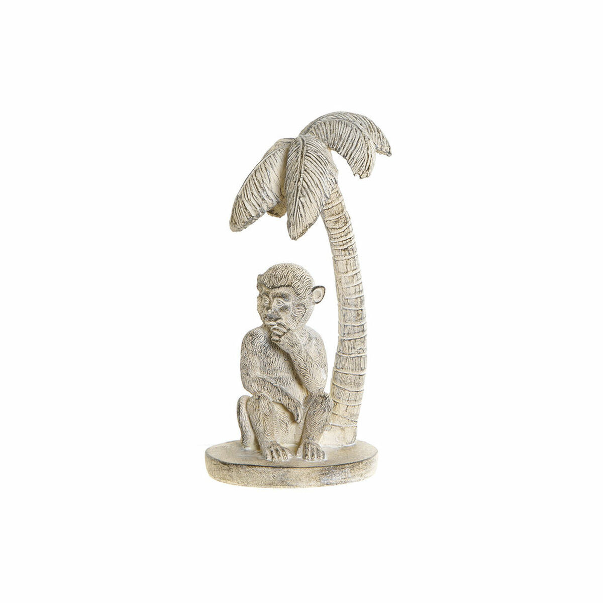 Prydnadsfigur DKD Home Decor Vit Apa Tropiskt Avskalad 15 x 12 x 29 cm - 4