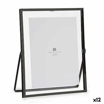Fotoram Svart Metall Glas Plast 18,5 x 1 x 23 cm (12 antal)