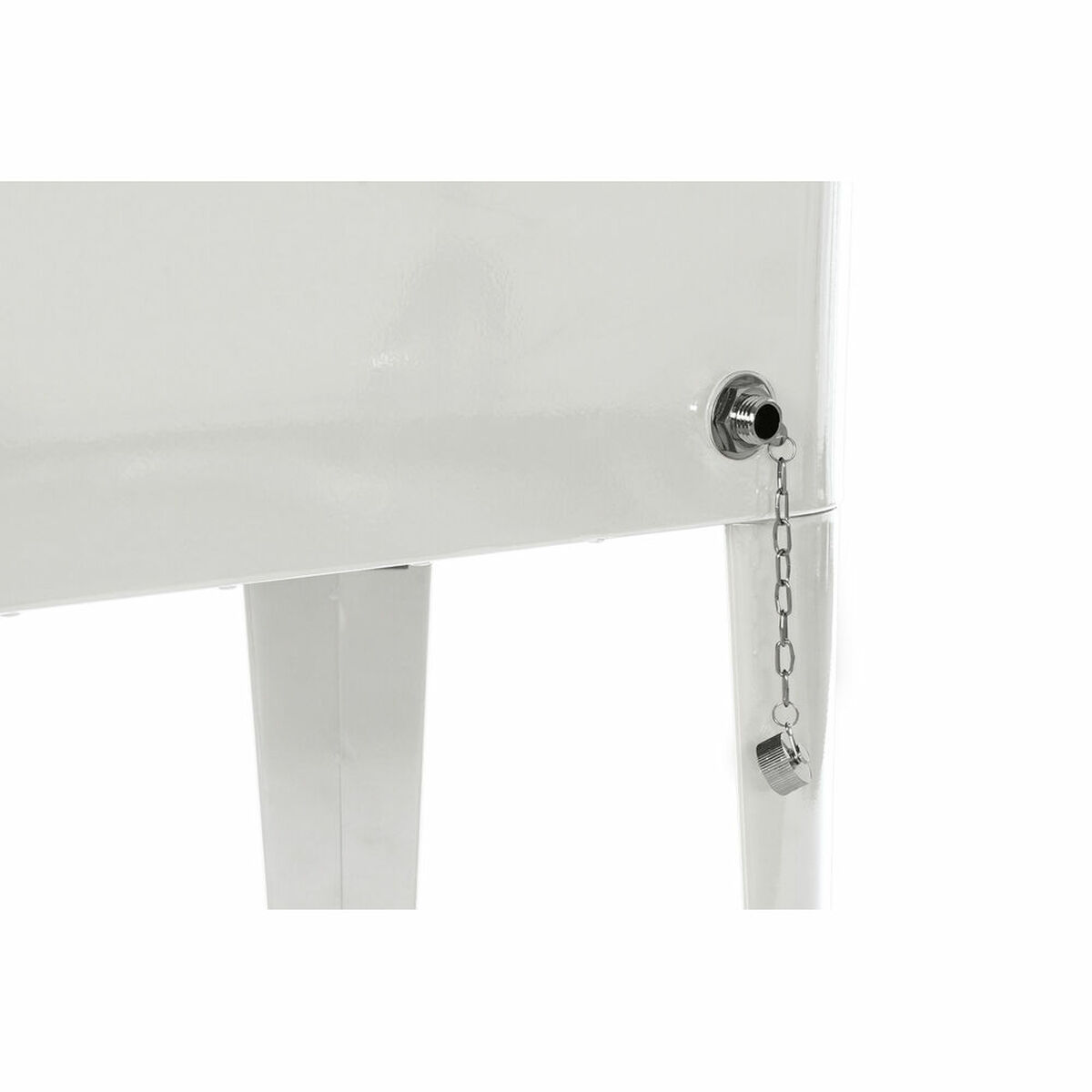 Bärbar kyl DKD Home Decor Vit Med hjul Stål PP (56 L) (74 x 43 x 80 cm) - 2