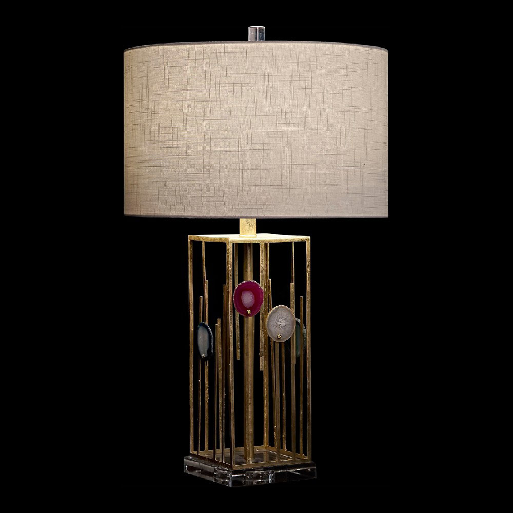 Bordslampa DKD Home Decor Vit Polyester Metall Glas 220 V Gyllene 60 W (41 x 41 x 72 cm) - 5