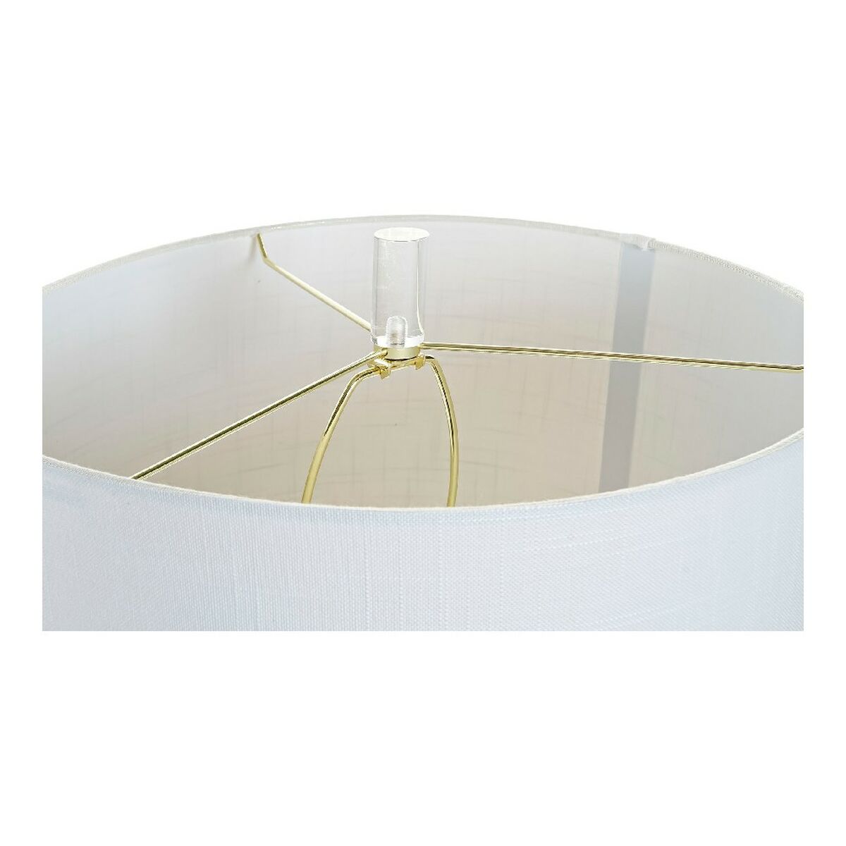 Bordslampa DKD Home Decor Vit Polyester Metall Glas 220 V Gyllene 60 W (41 x 41 x 72 cm) - 7