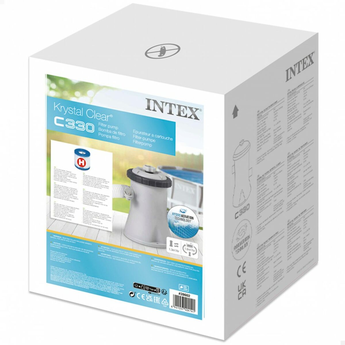 Reningsverk för simbassäng Intex Krystal Clear 30 W 1250 l/h 4 antal - 2
