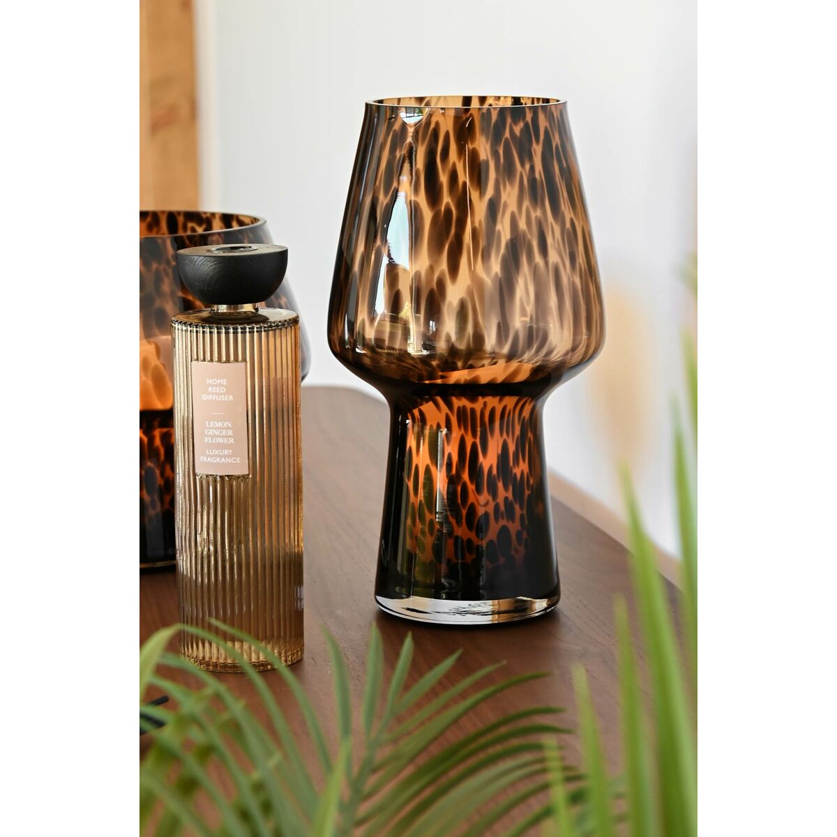 Vas Home ESPRIT Brun Svart Glas Modern 16,5 x 16,5 x 29 cm - 2