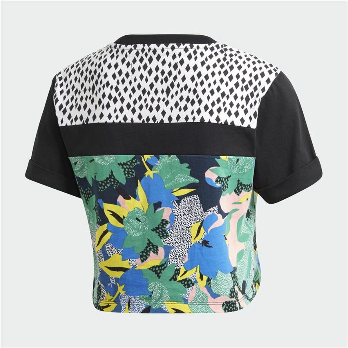 T-shirt med kortärm Dam Adidas Cropped Svart (42) - 4