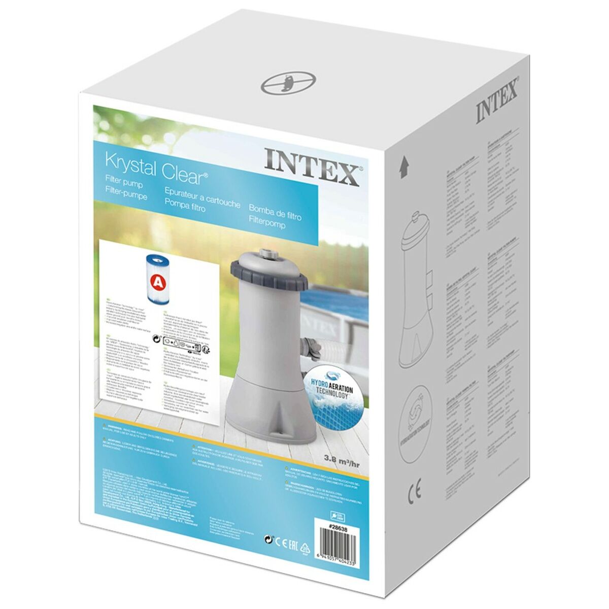 Reningsverk för simbassäng Intex Krystal Clear 99 W 3785 l/h 4 antal - 10