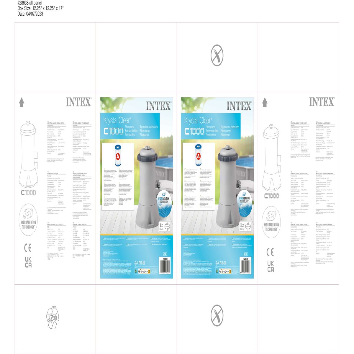 Reningsverk för simbassäng Intex Krystal Clear 99 W 3785 l/h 4 antal - 11