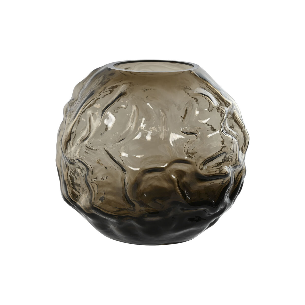 Vas Home ESPRIT Mörkbrun Glas Modern 21,5 x 21,5 x 19 cm