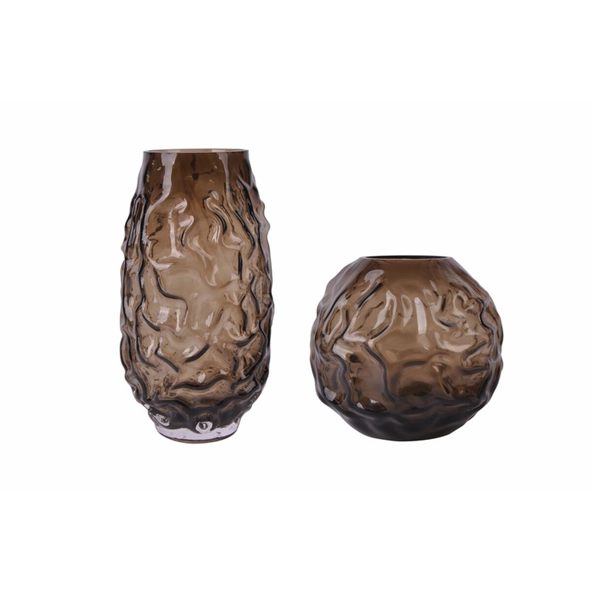 Vas Home ESPRIT Mörkbrun Glas Modern 21,5 x 21,5 x 19 cm - 2