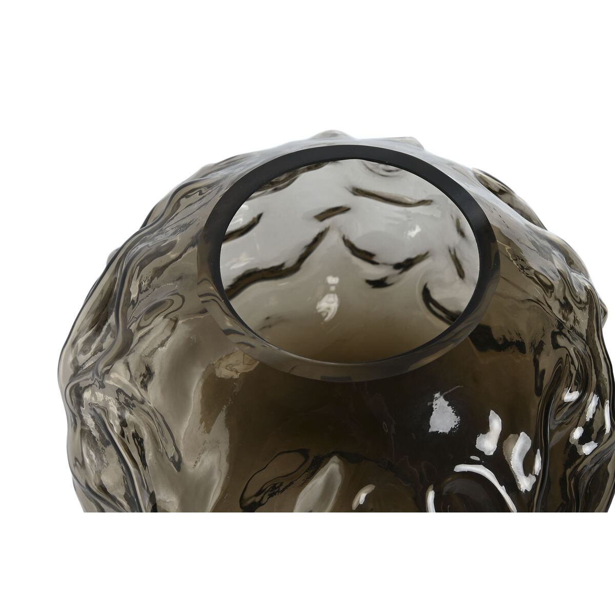 Vas Home ESPRIT Mörkbrun Glas Modern 21,5 x 21,5 x 19 cm - 3