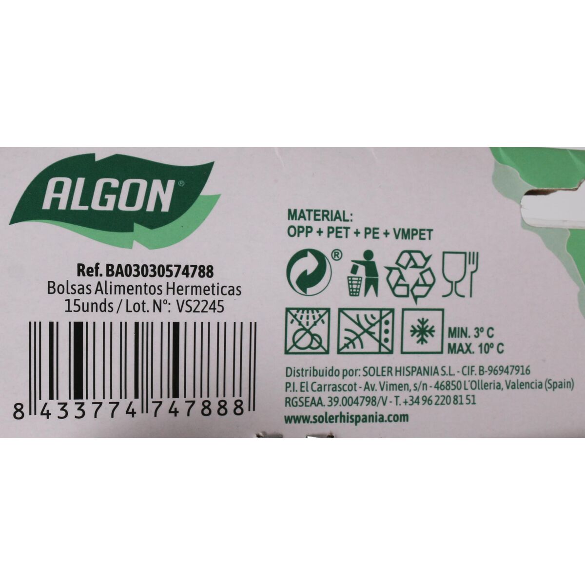 Set med återanvändningsbara livsmedelspåsar Algon 17 x 23 cm (24 antal) - 7