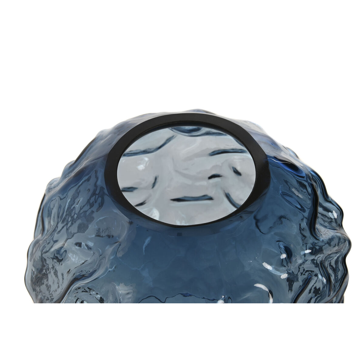 Vas Home ESPRIT Blå Glas Modern 21,5 x 21,5 x 19 cm - 2