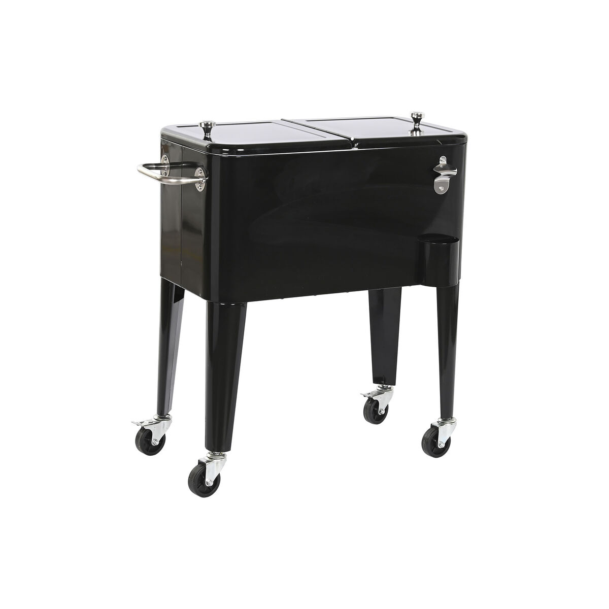 Bärbar kyl DKD Home Decor 74 x 43 x 83 cm Svart Stål Aluminium polypropen 56 L