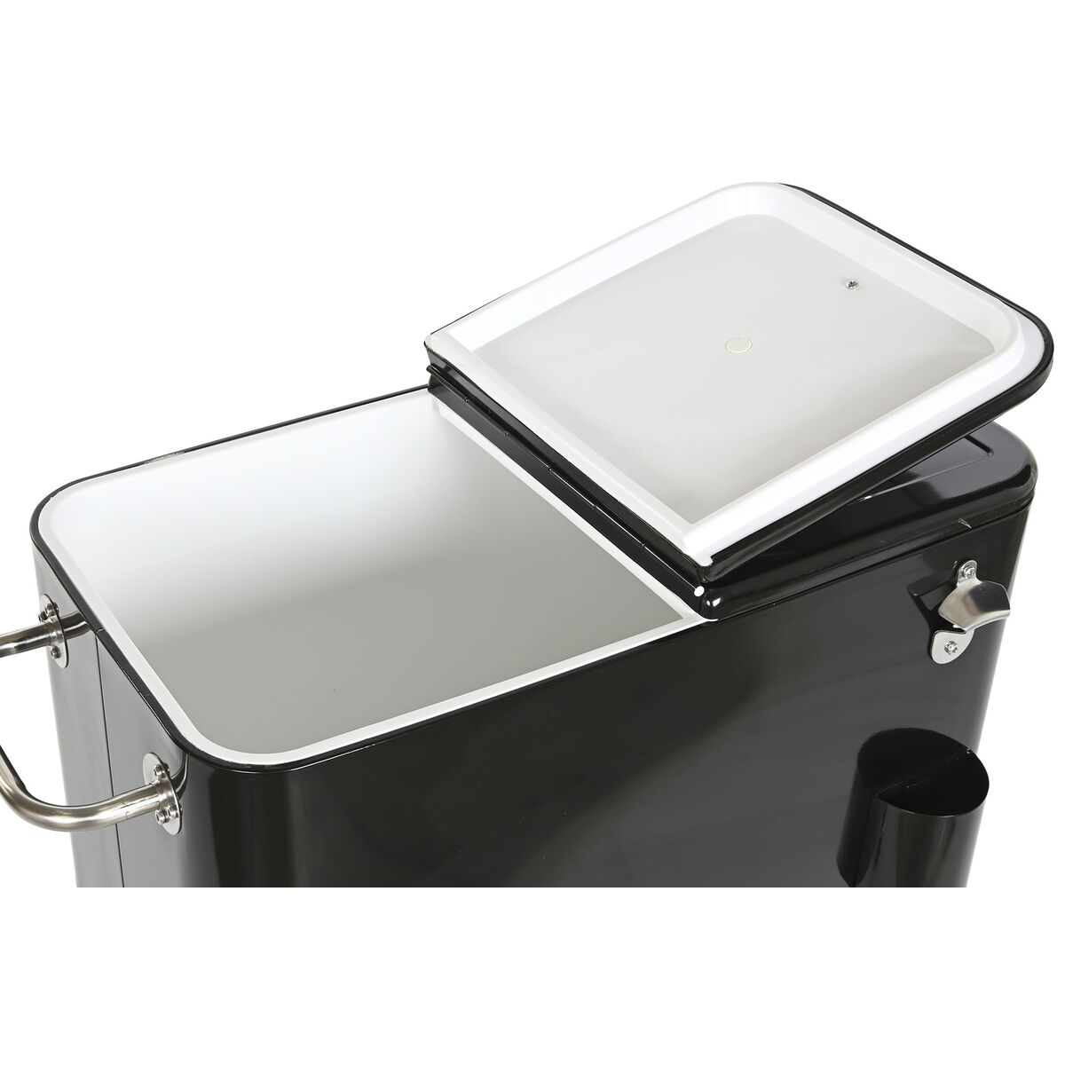 Bärbar kyl DKD Home Decor 74 x 43 x 83 cm Svart Stål Aluminium polypropen 56 L - 7