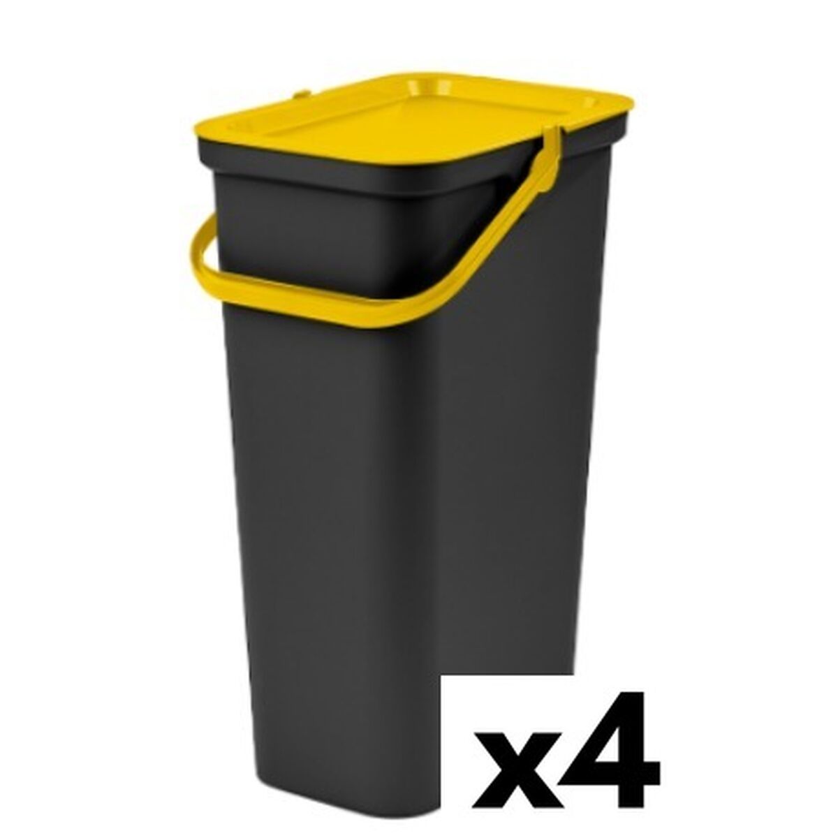 Avfallsbehållare Återvinning Tontarelli Moda Gul 38 L (4 antal) - 3