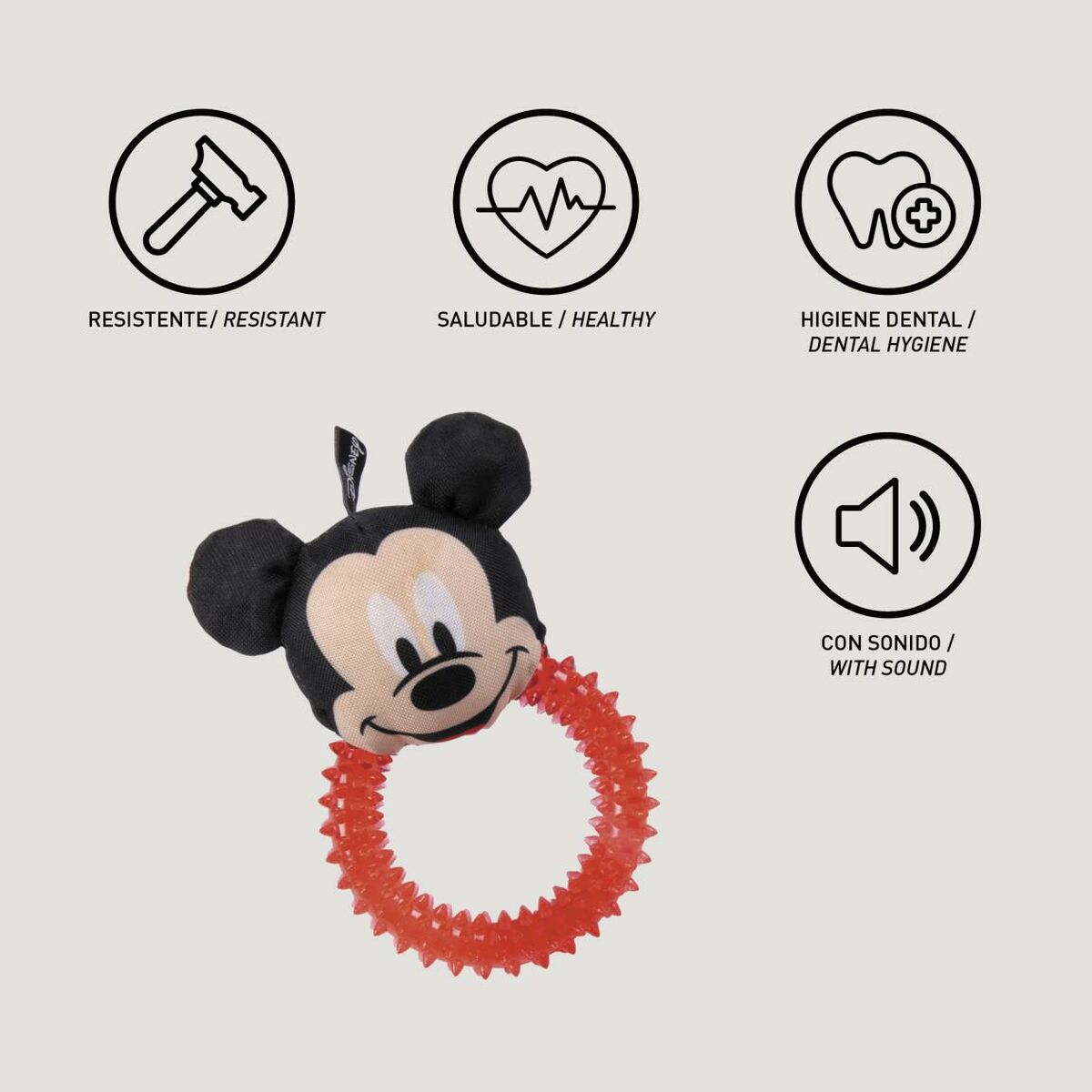 Hundleksak Mickey Mouse   Röd - 4