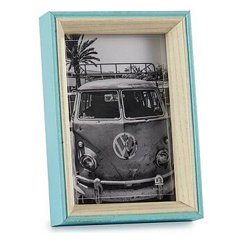 Fotoram 3 x 17 x 12 cm Glas Blå Vit Trä MDF (6 antal)