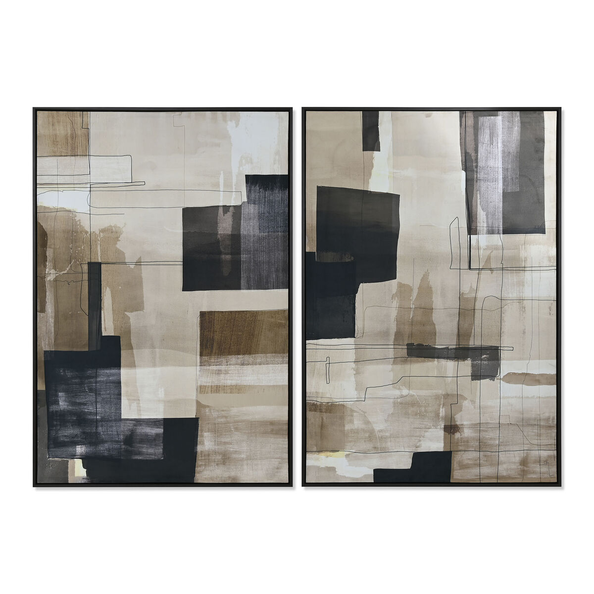 Kanvas Home ESPRIT Sammet Kanvas 83 x 4 x 123 cm