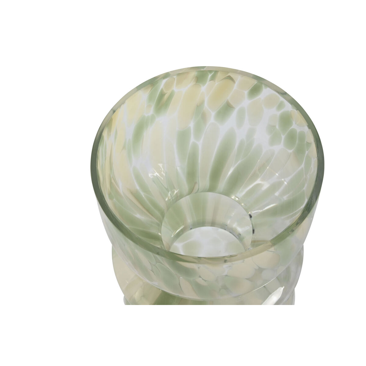 Vas Home ESPRIT Grön Kräm Glas Modern 16 x 16 x 24 cm - 3