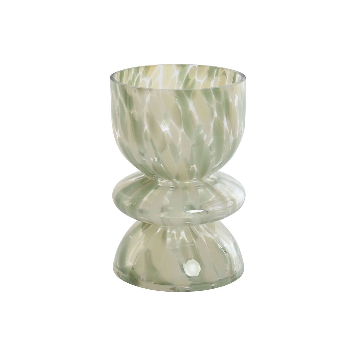 Vas Home ESPRIT Grön Kräm Glas Modern 16 x 16 x 24 cm - 5
