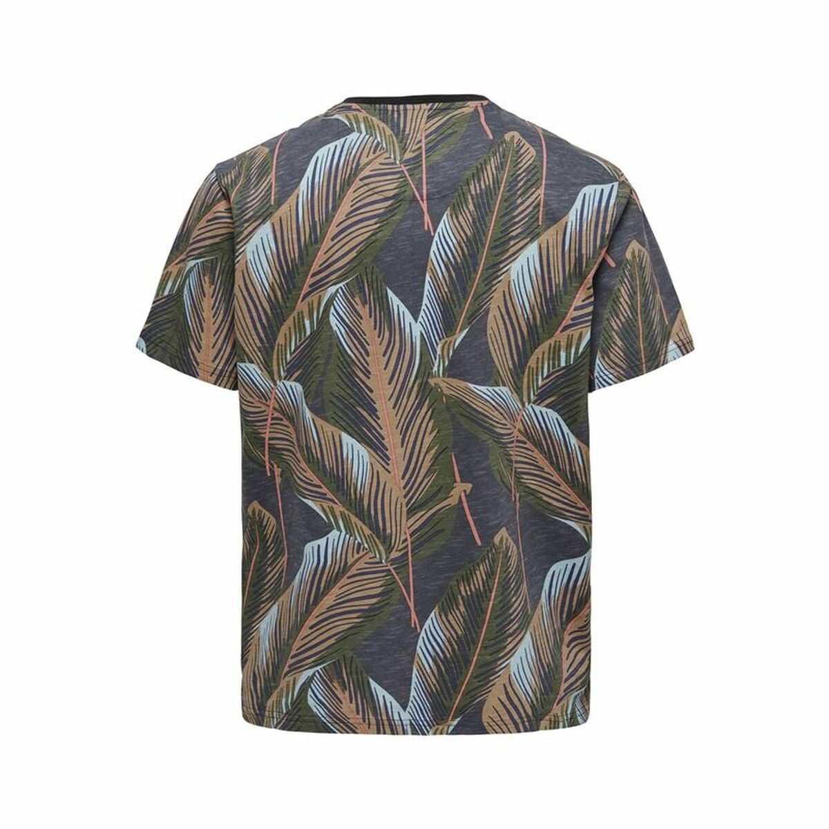 T-shirt med kortärm Herr Only & Sons Onskobe Reg Banana Leaf Svart - 2