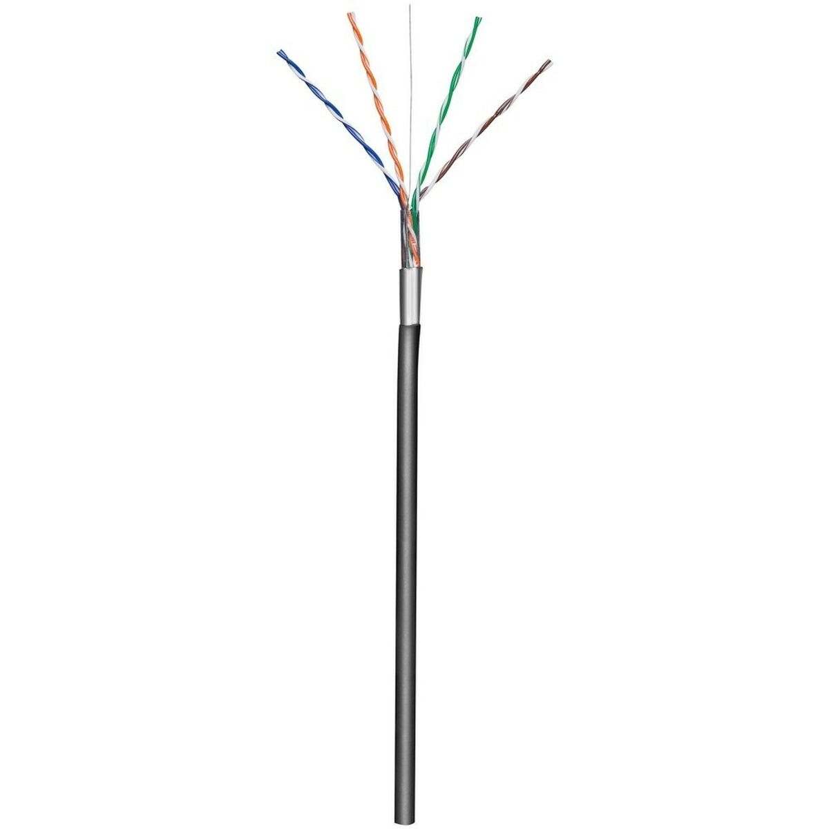 Nätkabel FTP Styv Kategori 5e Techly ITP8-RIS-0305LO Svart 305 m - 2