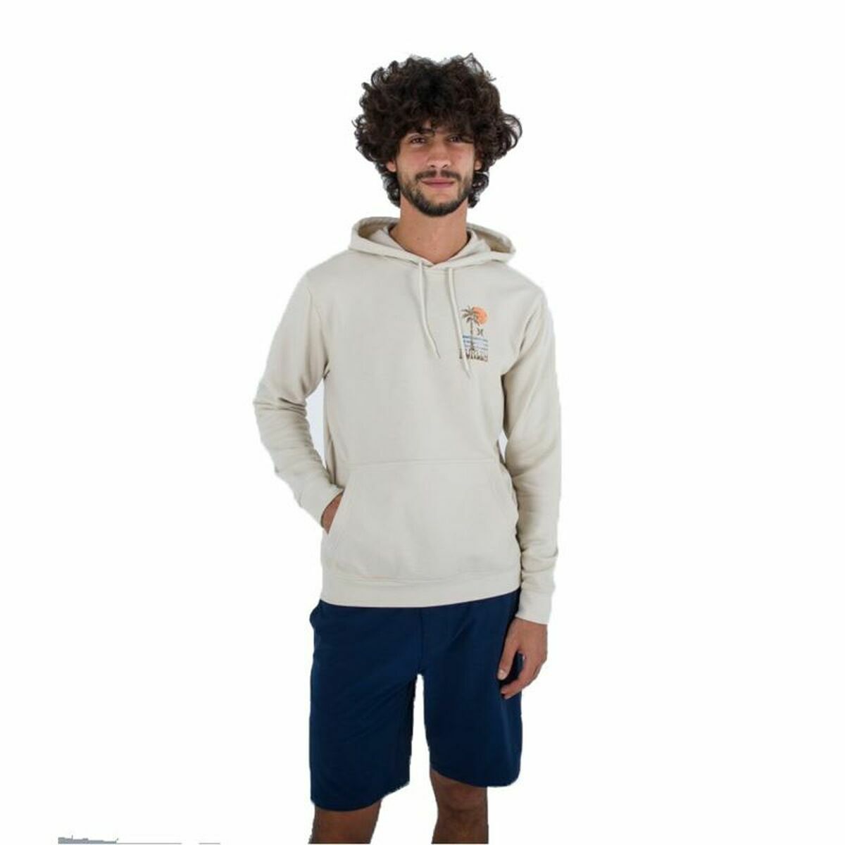 Tröja med huva Herr Hurley Beige - 4