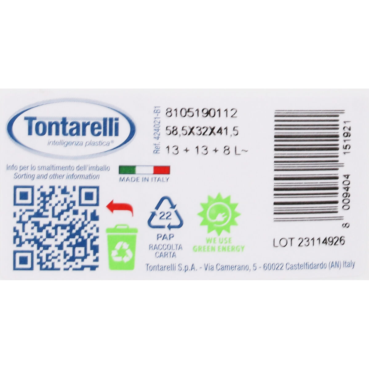 Soptunna Tontarelli Patty Vit (4 antal) - 7