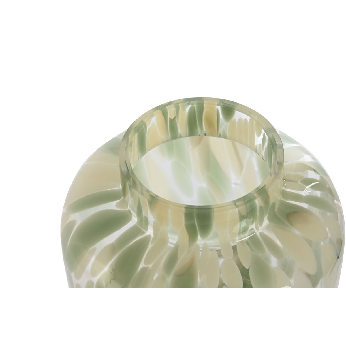 Vas Home ESPRIT Grön Kräm Glas Modern 15 X 15 X 21,5 cm - 3