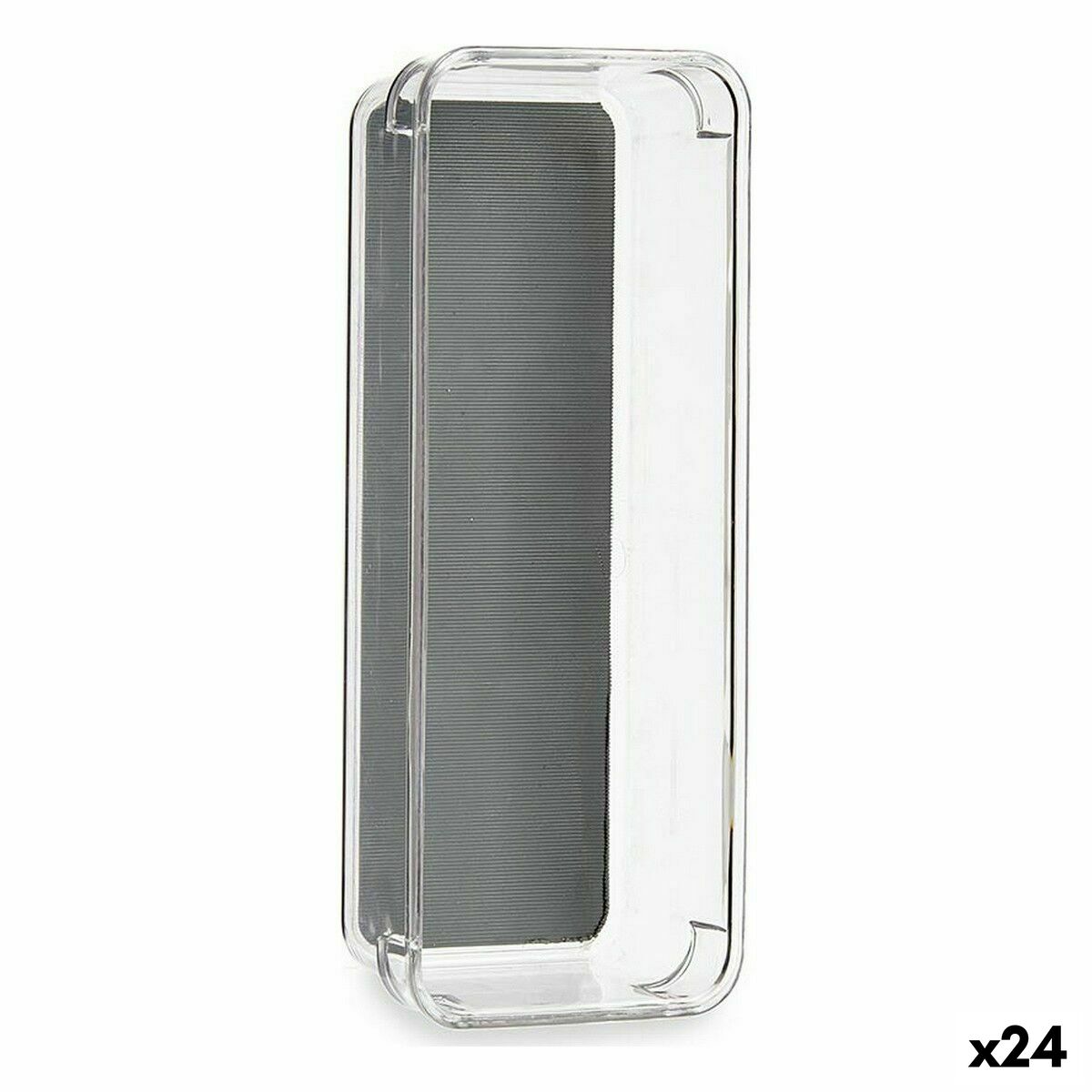 Lådorganiserare Kinvara W623310 Grå Återvunnen plast 9,3 x 4,5 x 23 cm (24 antal)