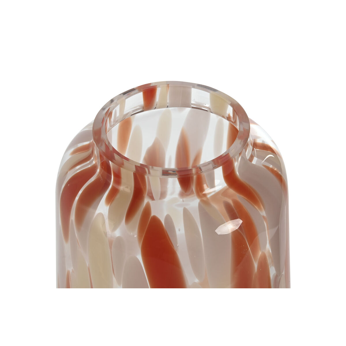 Vas Home ESPRIT Kräm Terrakota n Glas Modern 12,5 x 12,5 x 30 cm - 3