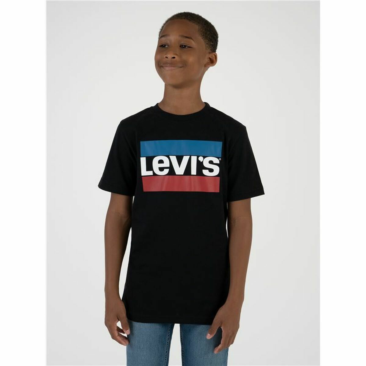 T-shirt med kortärm Herr Levi's Logo Jr  Svart - 3