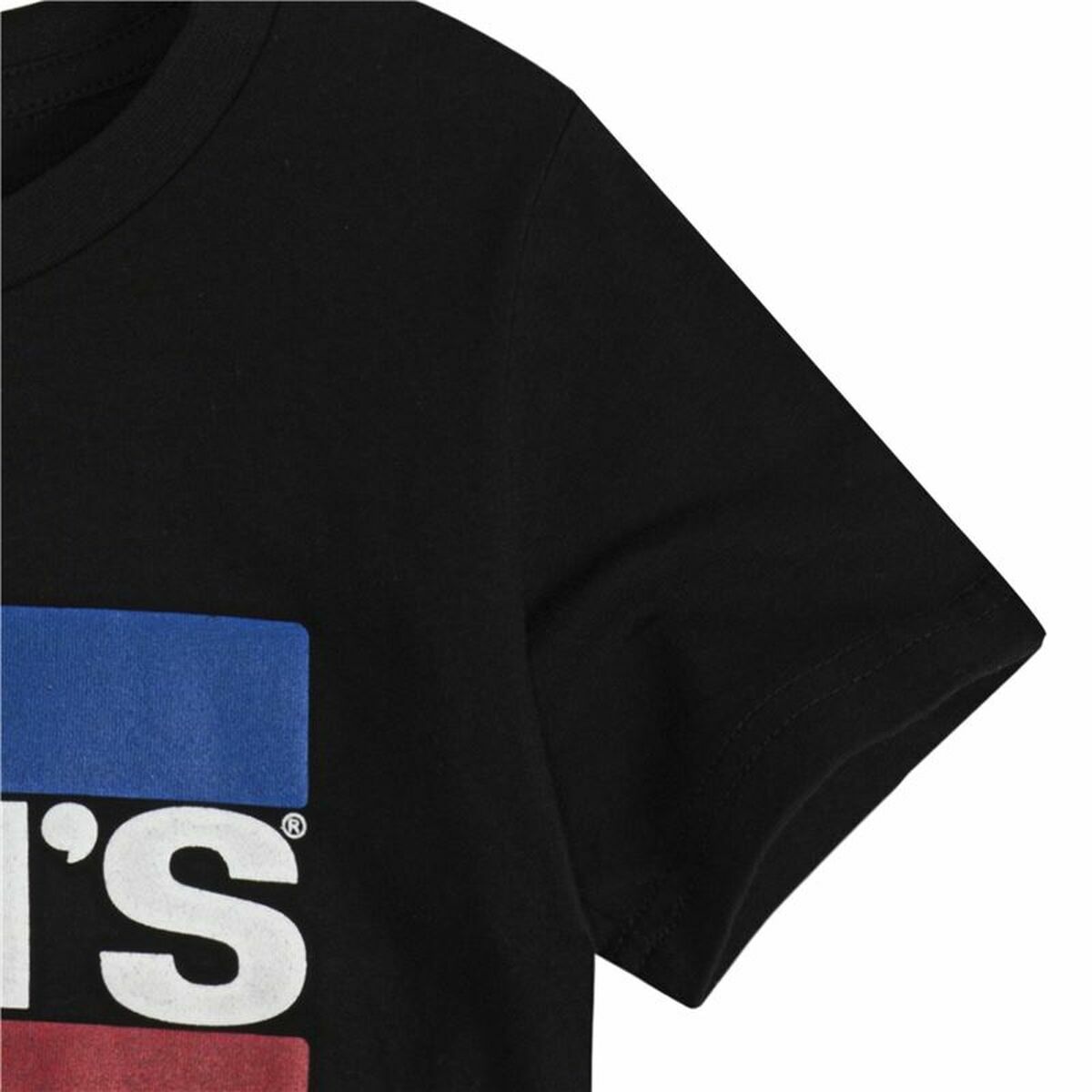 T-shirt med kortärm Herr Levi's Logo Jr  Svart - 4