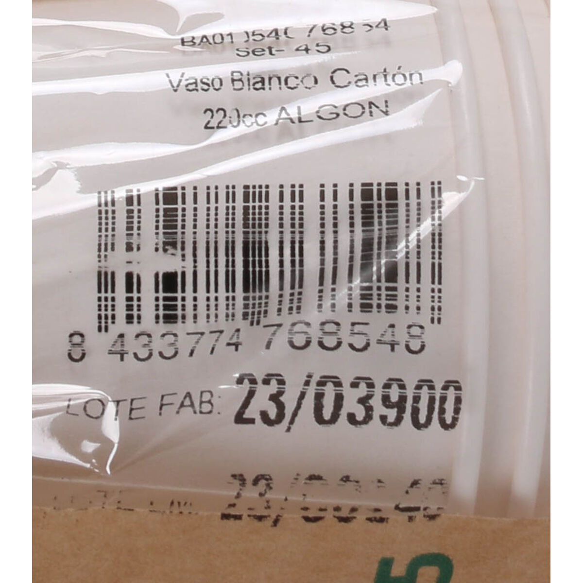 Glasset Algon Papp Vit 45 Delar 220 ml (20 antal) - 5